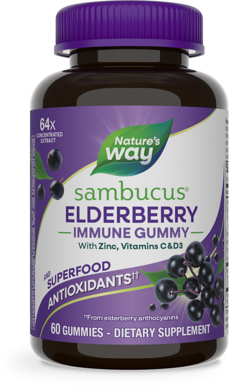 <{%PRIMARY_10486%}>Nature's Way® | Sambucus Elderberry Immune Gummy, 60 gummies, Elderberry