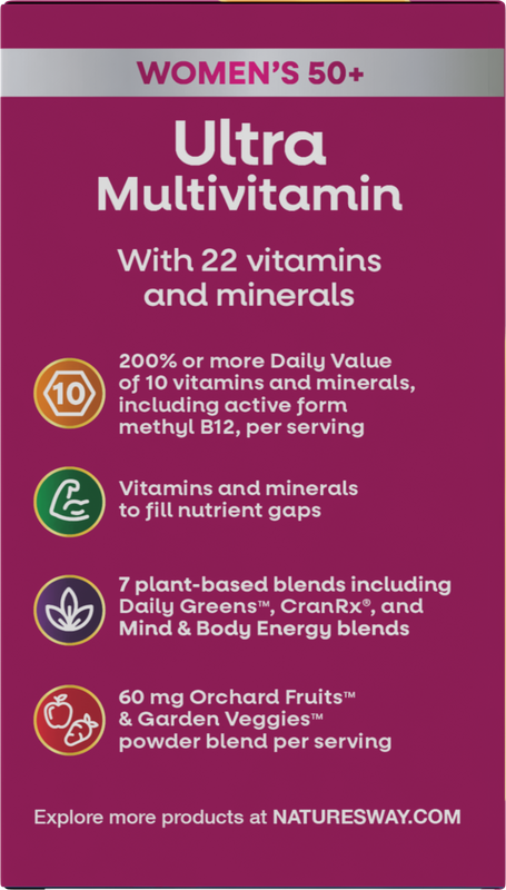 <{%360IMAGE6_15692%}>Nature's Way® | Alive! Women's 50+ Ultra Multivitamin - left side of pack