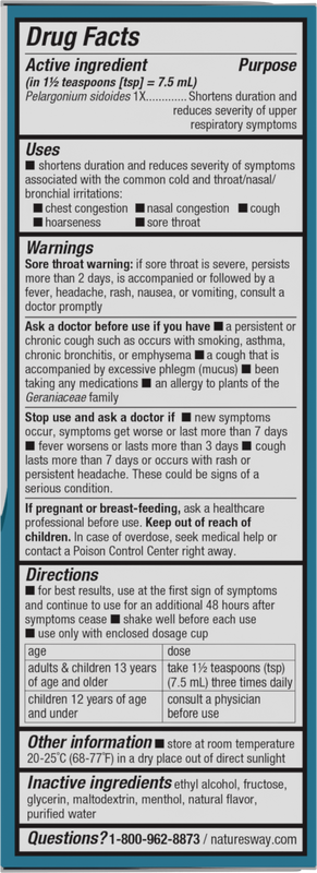 Nature's Way® | Umcka ColdCare Syrup - right side of pack
