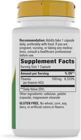 Nature's Way® | Vitamin B1 High Potency Thiamin HCl - right side of pack