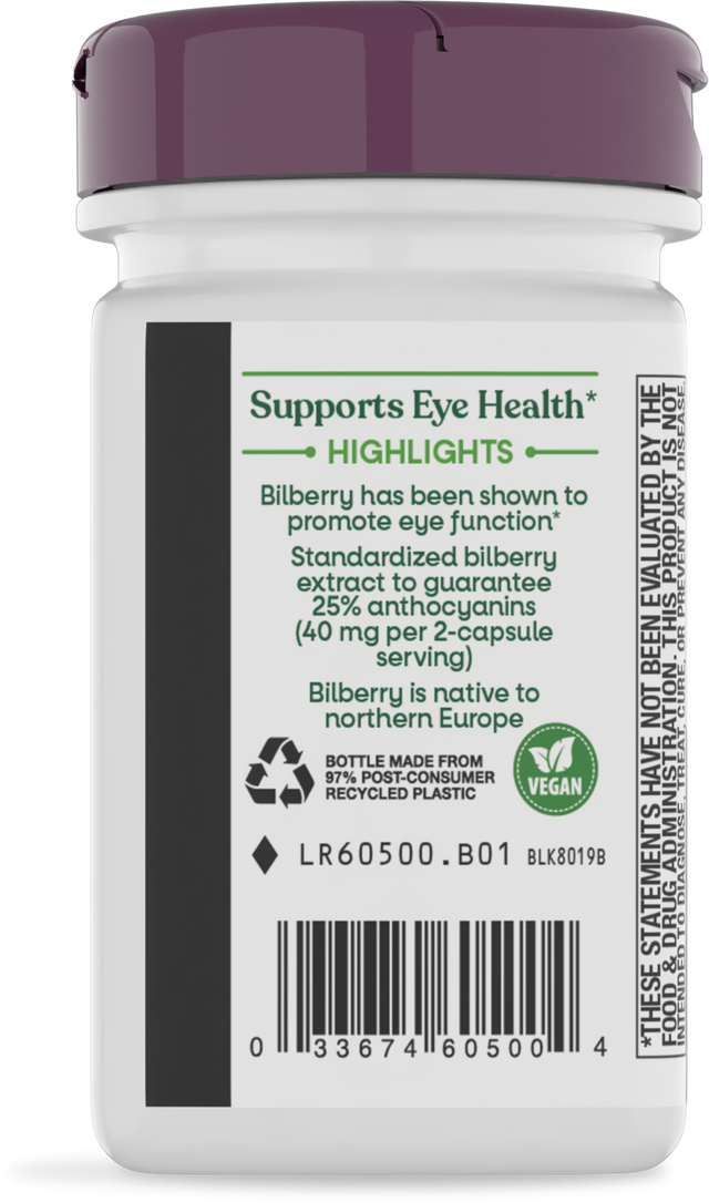 Nature's Way® | Bilberry - left side of pack