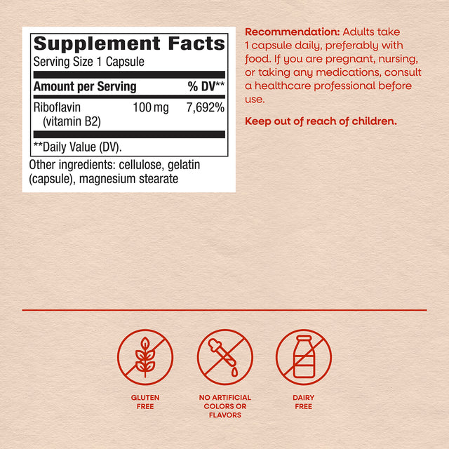 Nature's Way® | Riboflavin Vitamin B2
