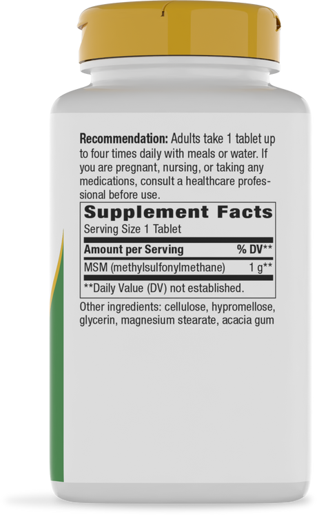 Nature's Way® | MSM - right side of pack
