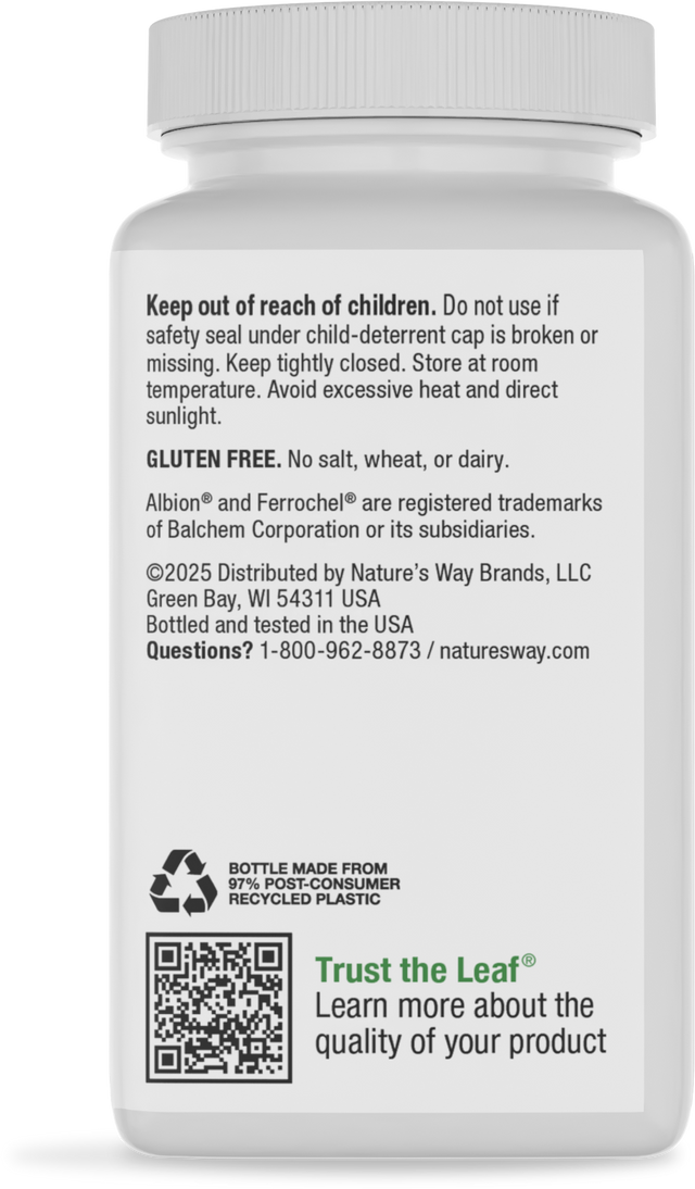 Nature's Way® | Energizing Iron - back of pack
