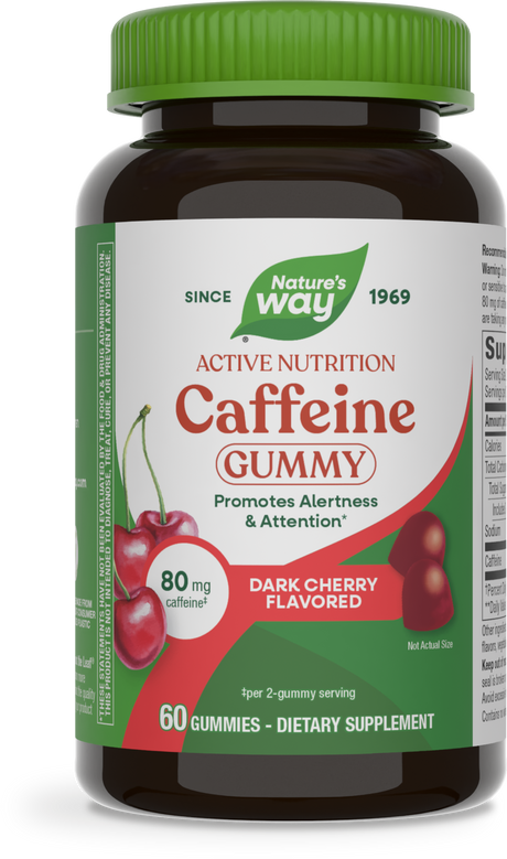 <{%PRIMARY_16304%}>Nature's Way® | Caffeine Gummy, 60 gummies, Dark Cherry