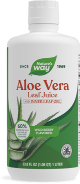 Nature's Way® | Aloe Vera Inner Leaf Gel & Juice, 33.8 fl oz (1 l), Wild Berry