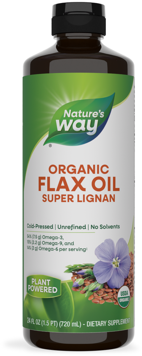 Nature's Way® | Organic Flax Oil Super Lignan, 24 fl oz (705 ml)