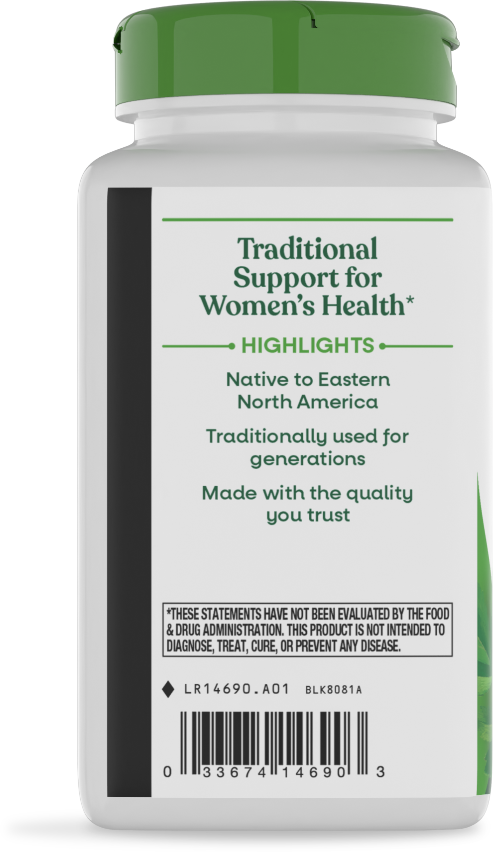 Nature's Way® | Black Cohosh Root - left side of pack