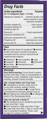 Nature's Way® | Sambucus Cold+Flu Relief Elderberry Syrup - right side of pack