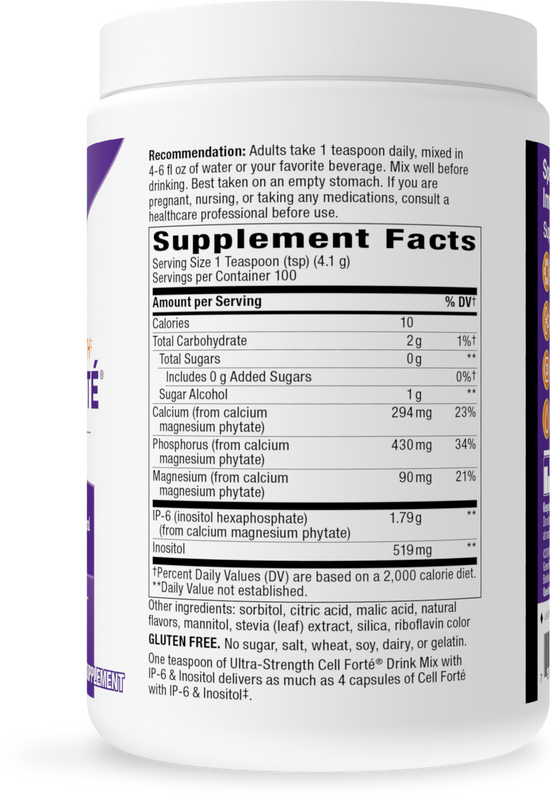 <{%360IMAGE1_05850%}>Nature's Way® | Ultra-Strength Cell Forte  Drink Mix - right side of pack