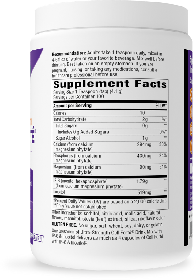 Nature's Way® | Ultra-Strength Cell Forte  Drink Mix - right side of pack