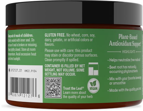 Nature's Way® | Beet Root Powder - left side of pack