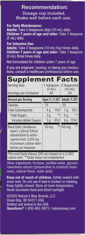 <{%360IMAGE1_15332%}>Nature's Way® | Sambucus Traditional Elderberry Immune Syrup - right side of pack
