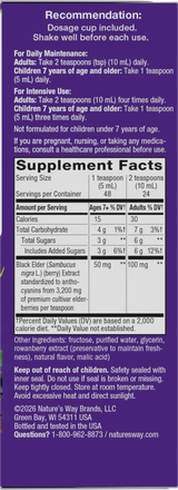 Nature's Way® | Sambucus Traditional Elderberry Immune Syrup - right side of pack