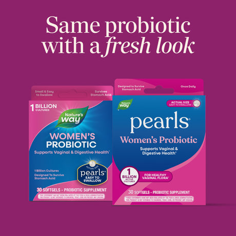 <{%MAIN1_04213%}>Nature's Way® | Pearls Women's Probiotic - package updates old to new