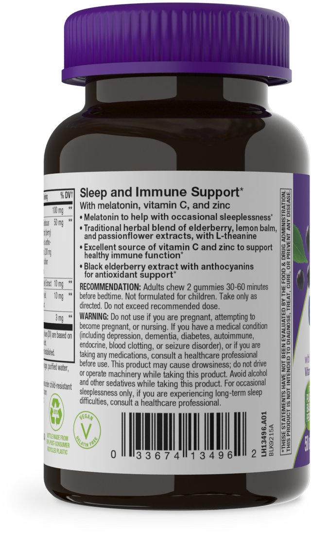 Nature's Way® | Sambucus Sleep & Immune Gummies - left side of pack