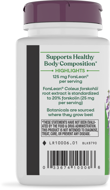 Nature's Way® | Forskohlii Standardized Extract - left side of pack