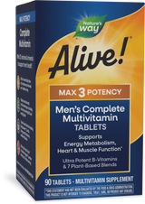 Nature's Way® | Alive! Max3 Potency Men's Complete Multivitamin Tablets, 90 tablets