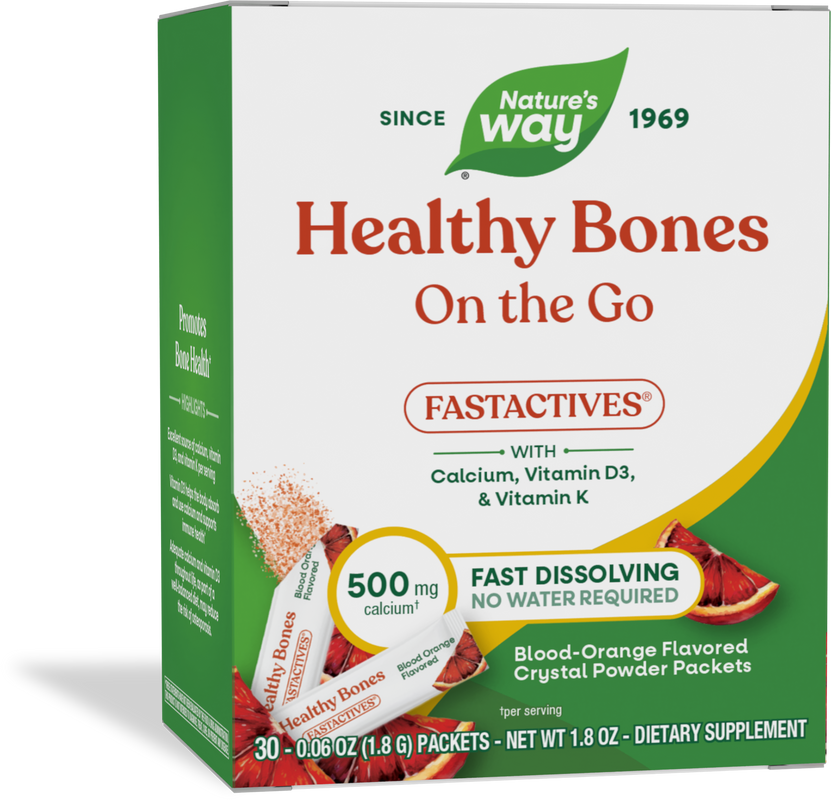 <{%PRIMARY_16225%}>Nature's Way® | Healthy Bones On The Go FastActives, 30 packets, Blood Orange