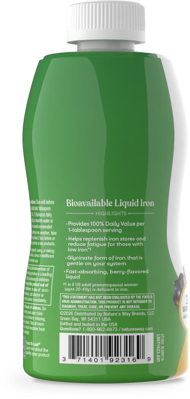 Nature's Way® | Liquid Iron - left side of pack