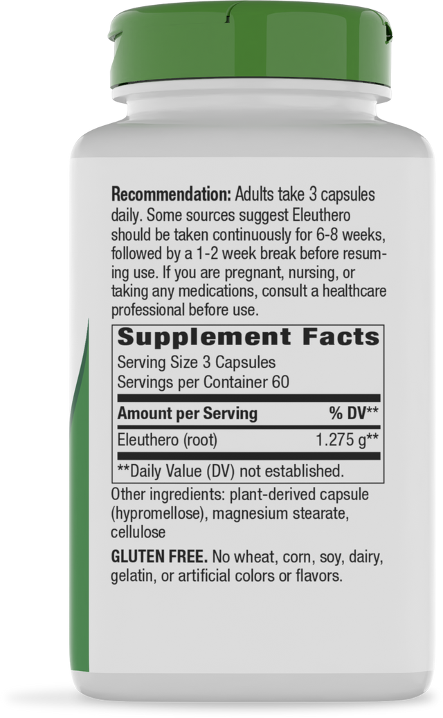 Nature's Way® | Siberian Eleuthero Root - right side of pack