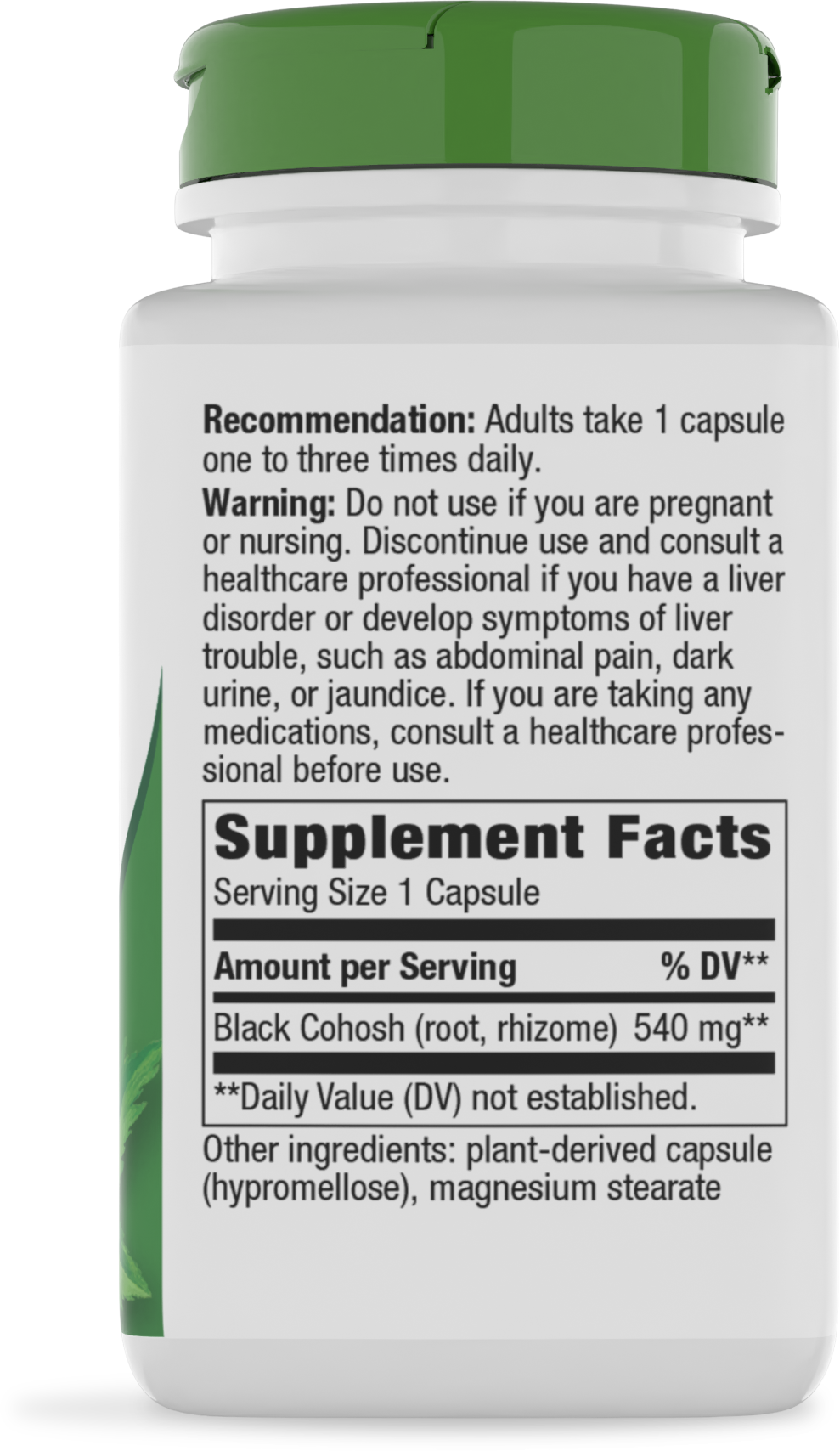 Nature's Way® | Black Cohosh Root - right side of pack