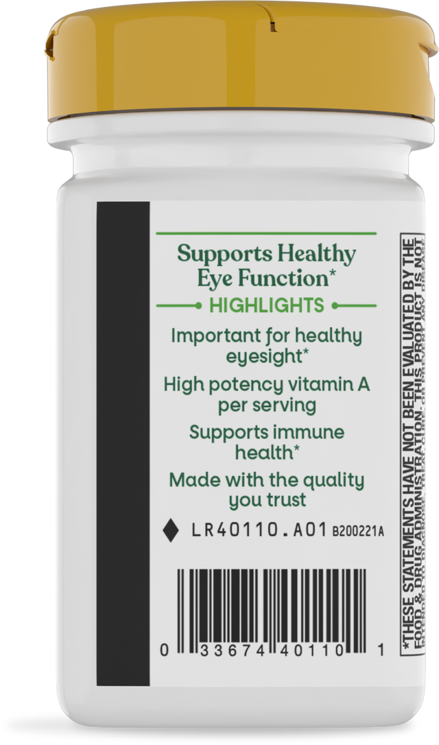 Nature's Way® | Vitamin A - left side of pack