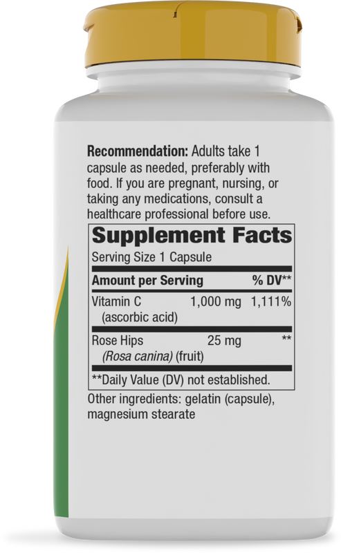 Nature's Way® | Vitamin C with Rose Hips Extra Strength - right side of pack