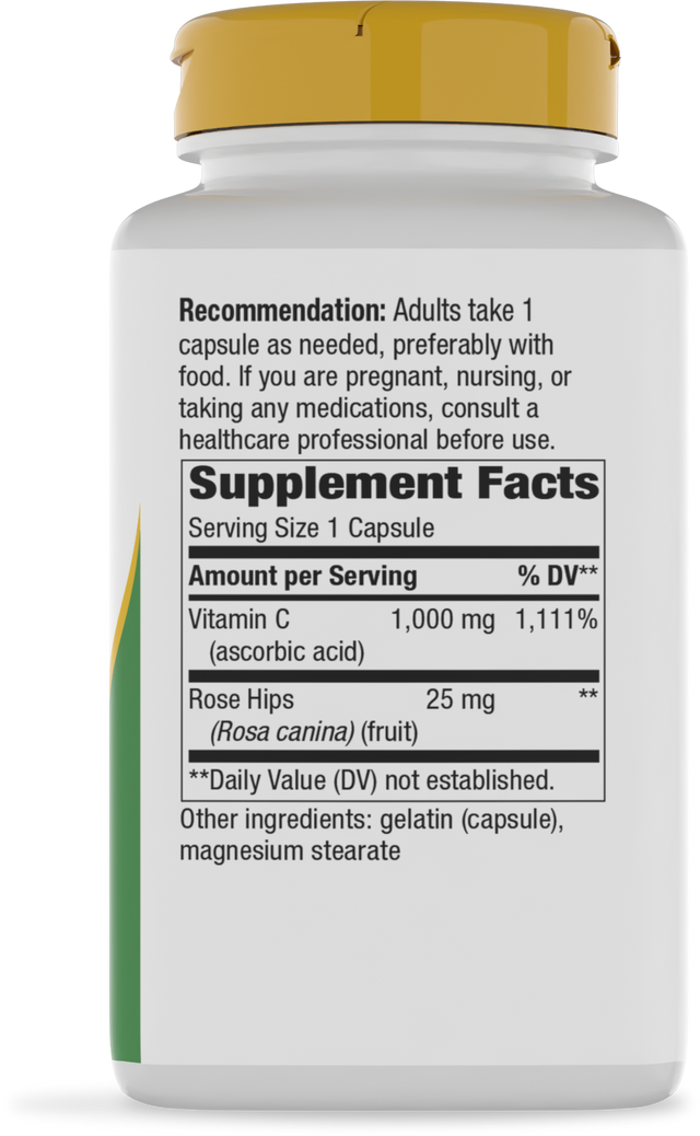 Nature's Way® | Vitamin C with Rose Hips Extra Strength - right side of pack