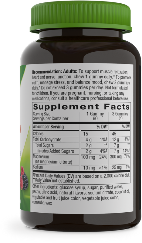<{%360IMAGE4_14601%}>Nature's Way® | Magnesium Gummy - right side of pack
