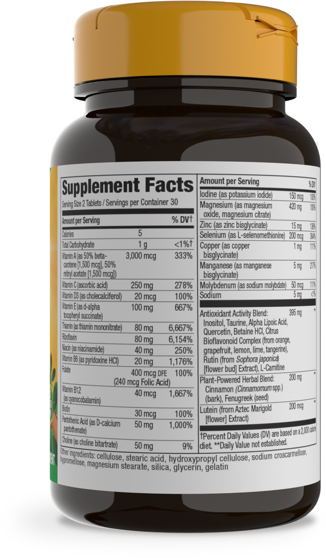 Nature's Way® | Alive! Diabetic Multivitamin - right side of pack