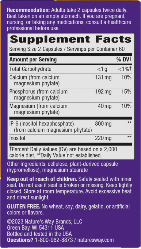 Nature's Way® | Cell Forté IP-6 & Inositol - right side of pack