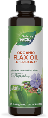 Nature's Way® | Organic Flax Oil Super Lignan, 16 fl oz (480 ml)
