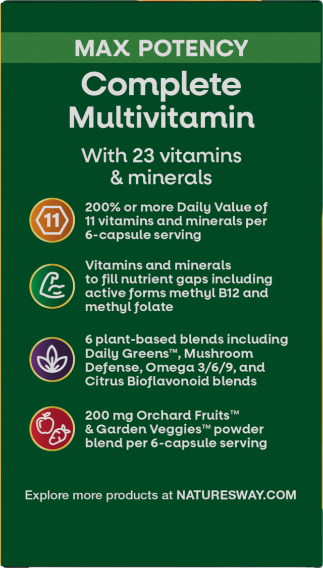 Nature's Way® | Alive! Max6 Potency Adult Complete Multivitamin - left side of pack