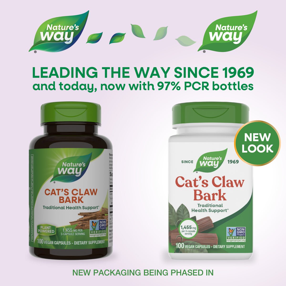 Nature's Way® | Cat's Claw Bark - package updates old to new