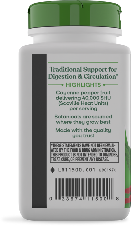 Nature's Way® | Cayenne Fruit - left side of pack