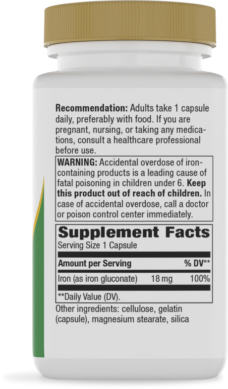 Nature's Way® | Iron - right side of pack