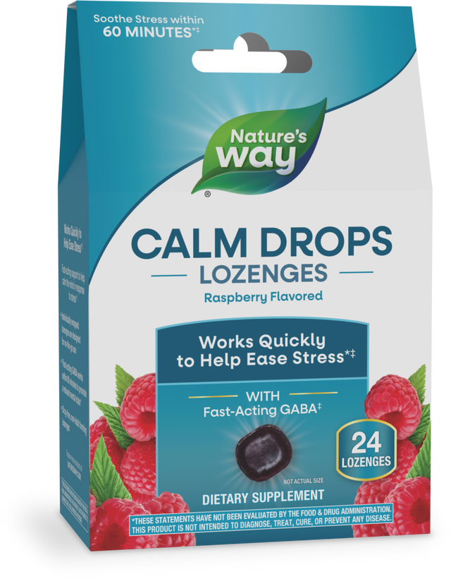 Nature's Way® | Calm Drops Lozenges, 24 lozenges, Raspberry