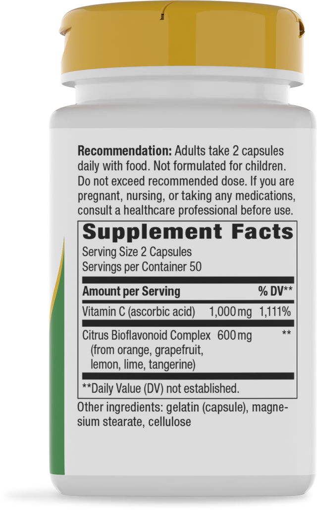 Nature's Way® | Vitamin C with Bioflavonoids - right side of pack