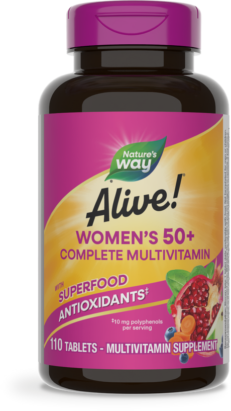 <{%PRIMARY_13901%}>Nature's Way® | Alive! Women's 50+ Complete Multivitamin, 110 tablets