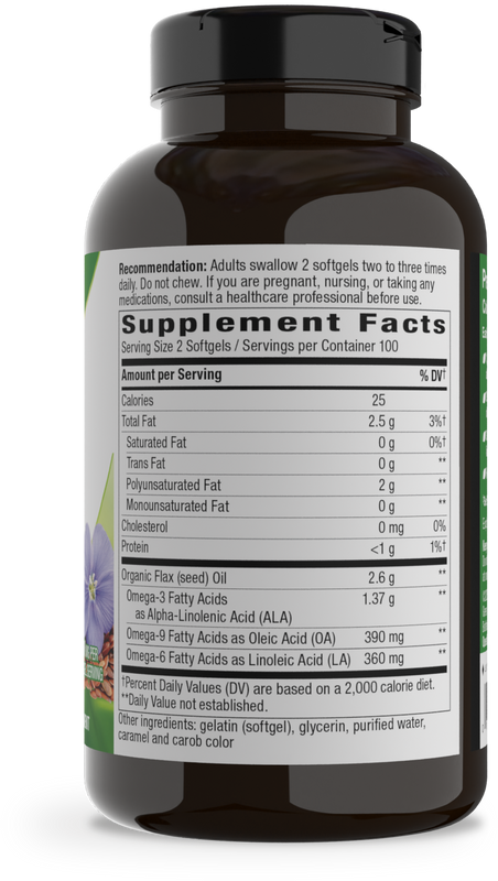 <{%360IMAGE1_15425%}>Nature's Way® | Flax Oil - right side of pack