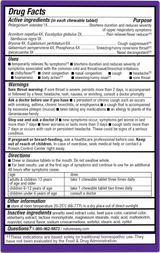 Nature's Way® | Sambucus Cold+Flu Relief Elderberry Chewables - back of pack