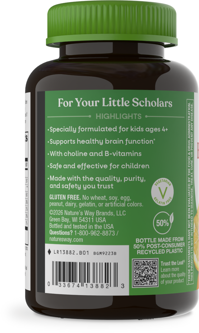 Nature's Way® | Kids Brain Builder Gummies - left side of pack