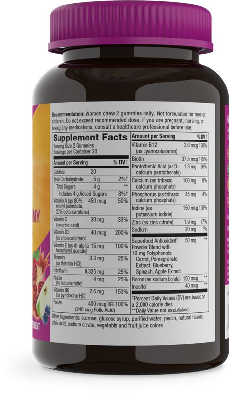 <{%360IMAGE1_15903%}>Nature's Way® | Alive! Women's Gummy Multivitamin - right side of pack