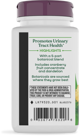 Nature's Way® | Urinary with Cranberry Premium Blend - left side of pack