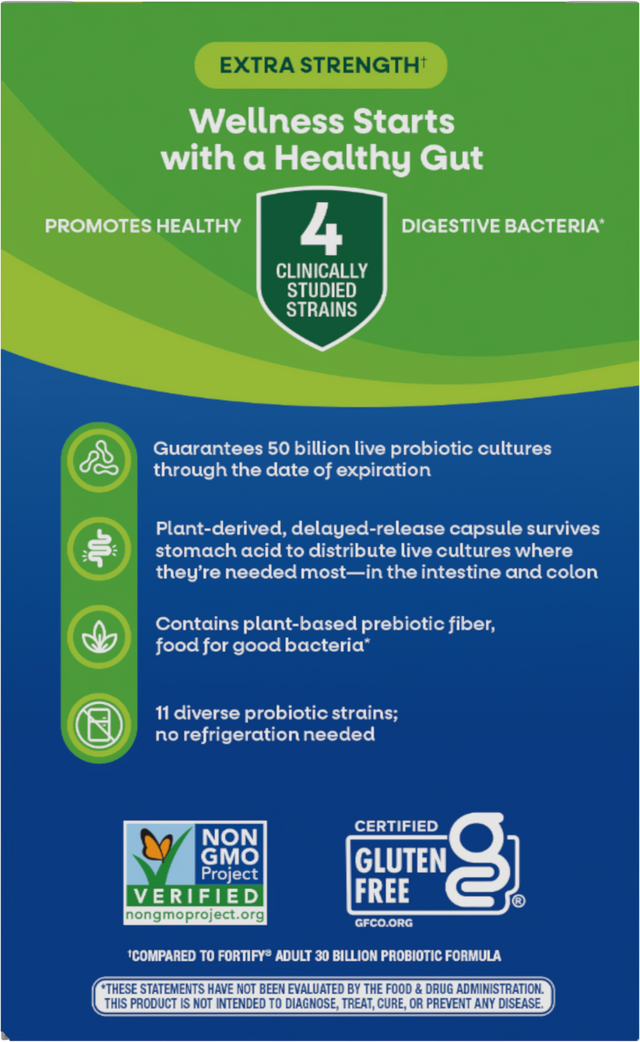 Nature's Way® | Fortify Adult Daily Pre+Probiotic - back of pack