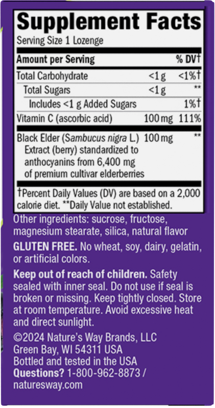 <{%360IMAGE1_14001%}>Nature's Way® | Sambucus Immune Lozenges - right side of pack