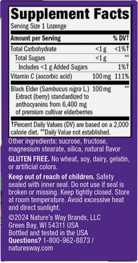 Nature's Way® | Sambucus Immune Lozenges - right side of pack