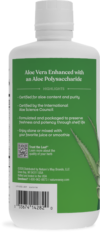 <{%360IMAGE2_14282%}>Nature's Way® | Aloe Vera Inner Leaf Gel & Juice - left side of pack