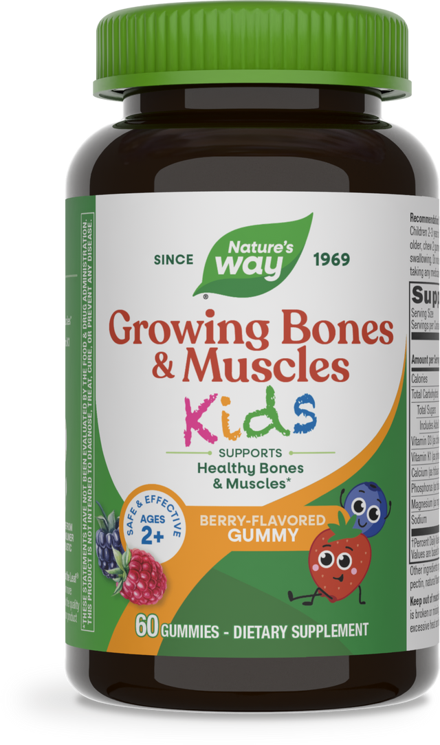 Nature's Way® | Kids Growing Bones & Muscles Gummies, 60 gummies, Wildberry